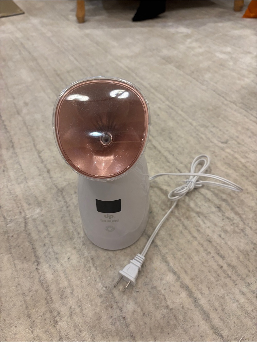 Derma Facial Steamer - White with Rose Gold Vent
